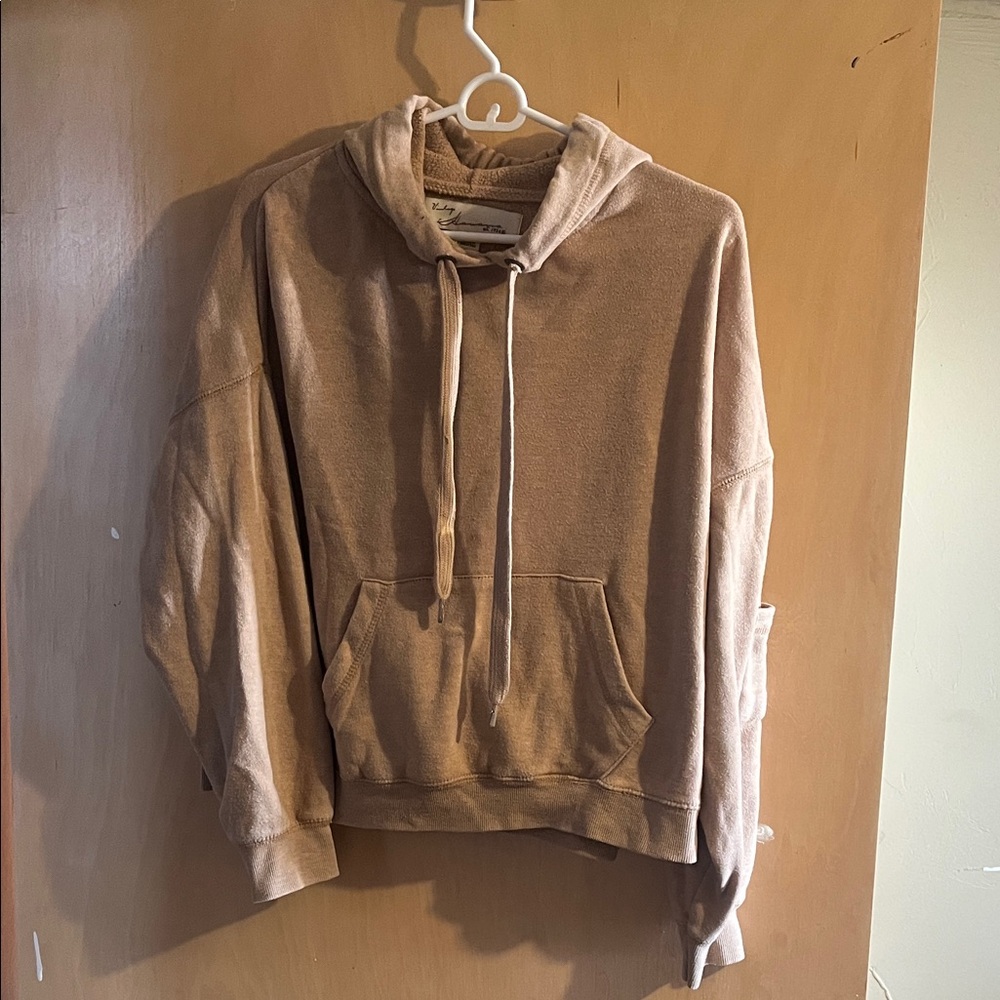 Womens Tan Lightweight, Super Soft Hoodie